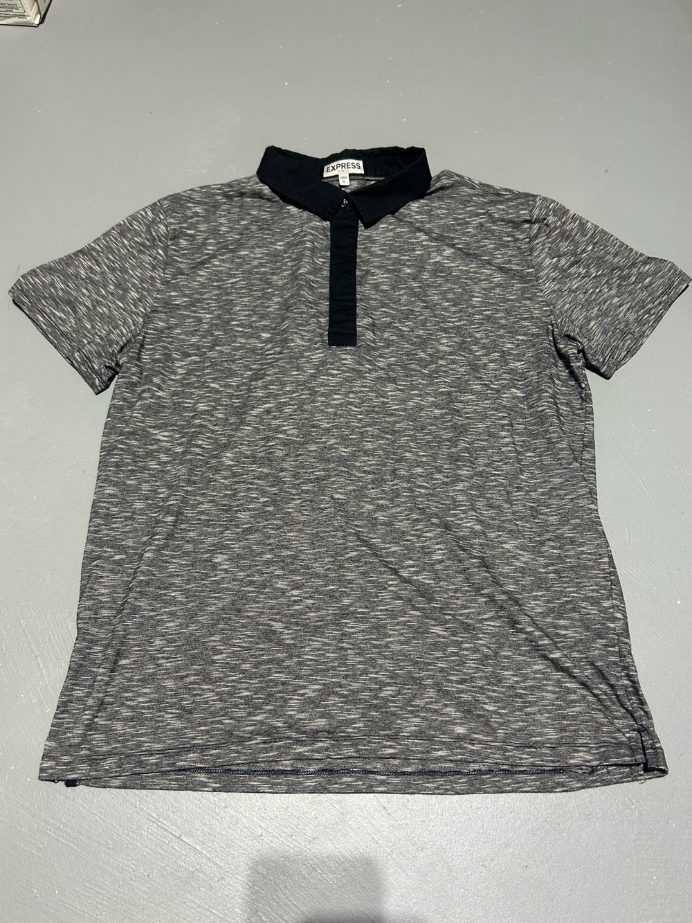 Express Stretch Black & Gray Polo Shirt (Men’s Size XL)